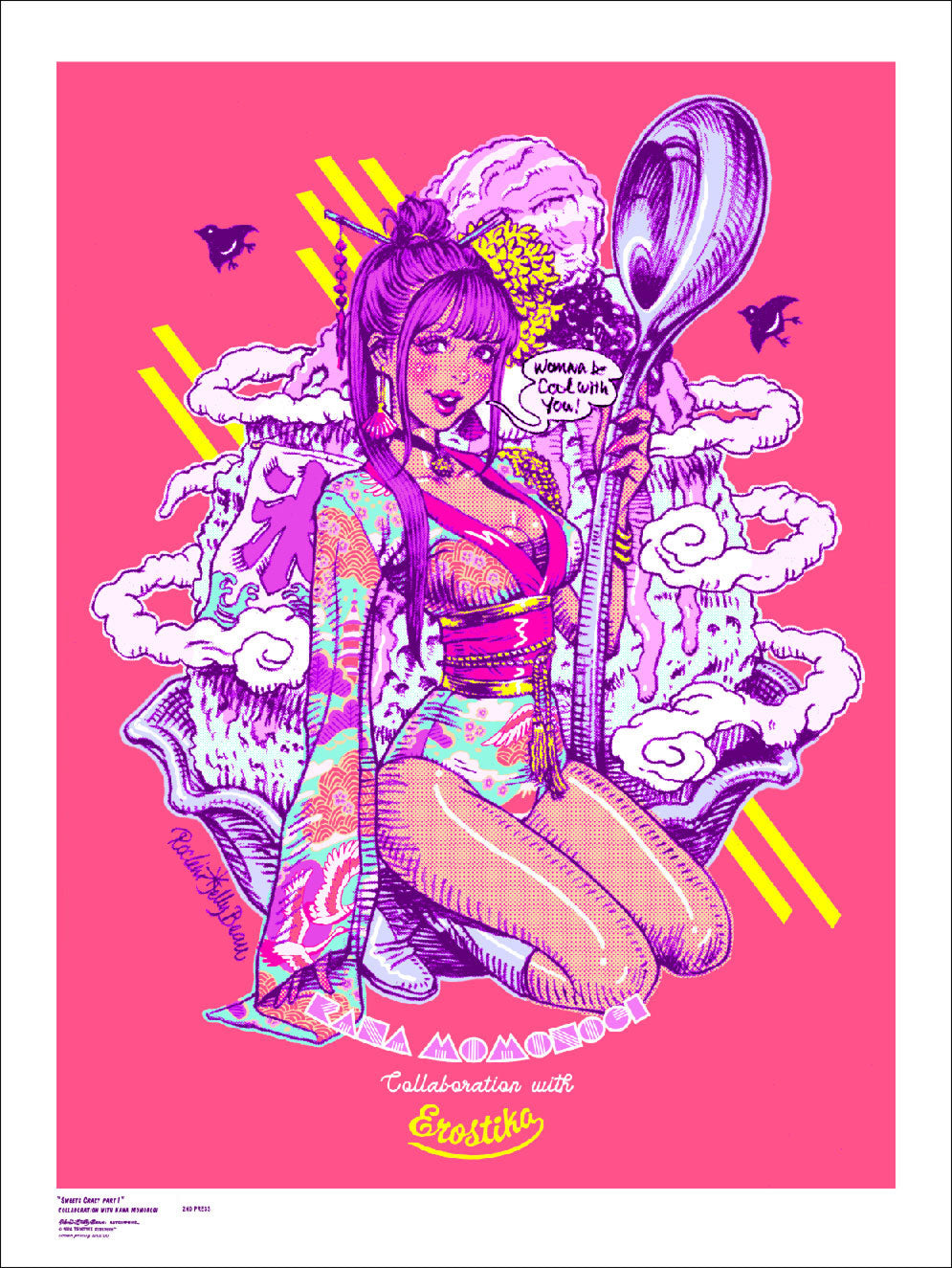 “KANA MOMONOGI x Rockin'Jelly Bean” Silk Screen Print 1