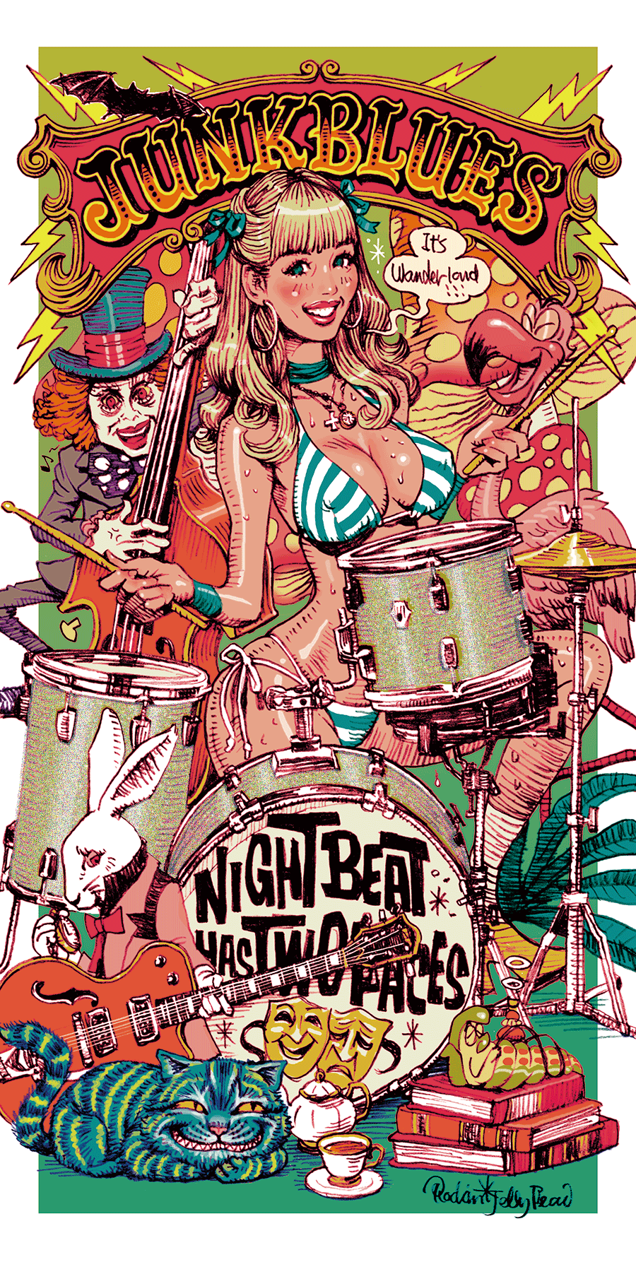 JUNK BLUES x Rockin'Jelly Bean” OFFSET POSTER – EROSTIKA JUNK BLUES x Rockin'Jelly Bean” OFFSET POSTER – EROSTIKA
