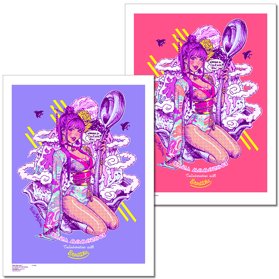 KANA MOMONOGI x Rockin'Jelly Bean” Silk Screen Print 1 – EROSTIKA