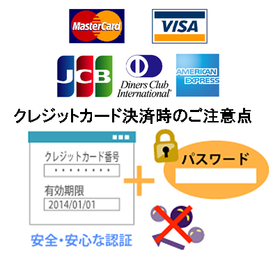クレジットカード決済時のご注意点