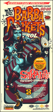 THE BARBA ROCKETS PATROL "SAPPHIRE" Silk Screen Print