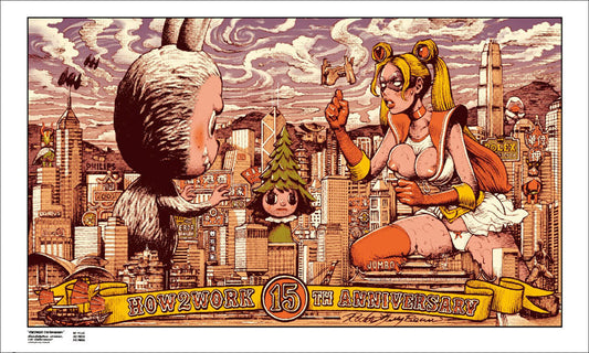 “BIG BATTLE IN LITTLE HONG KONG” silk screen print