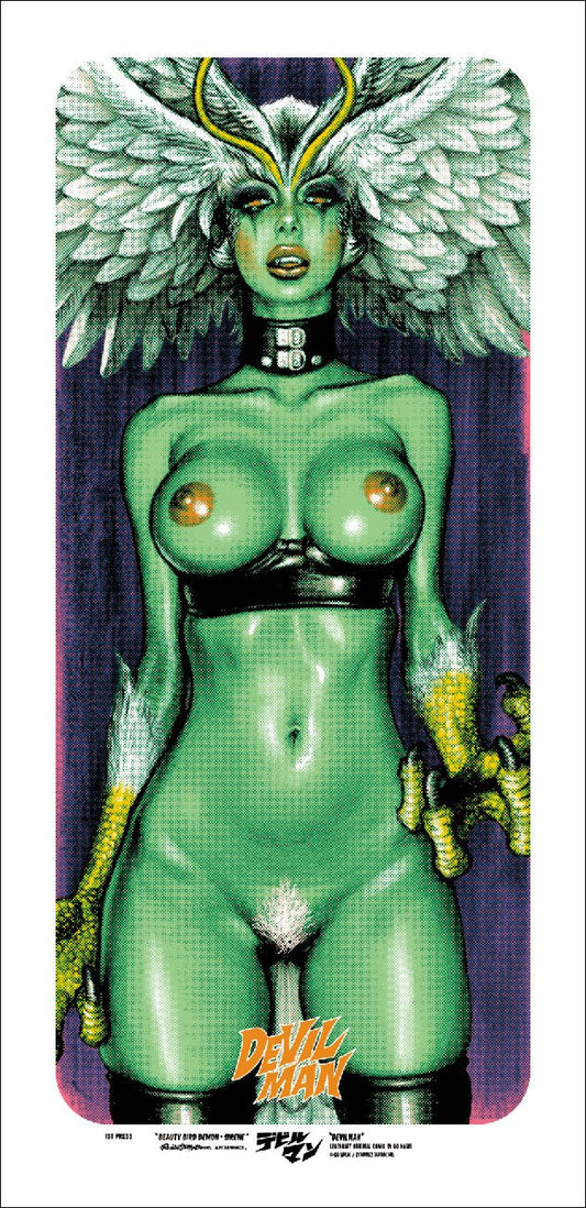"BEAUTY BIRD DEMON - SIRENE -" Silk Screen Print
