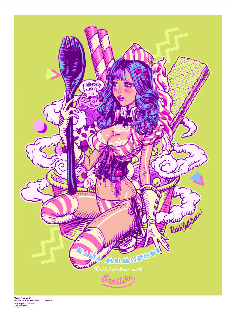 桃乃木かな x Rockin'Jelly Bean” Silk Screen Print 2. – EROSTIKA