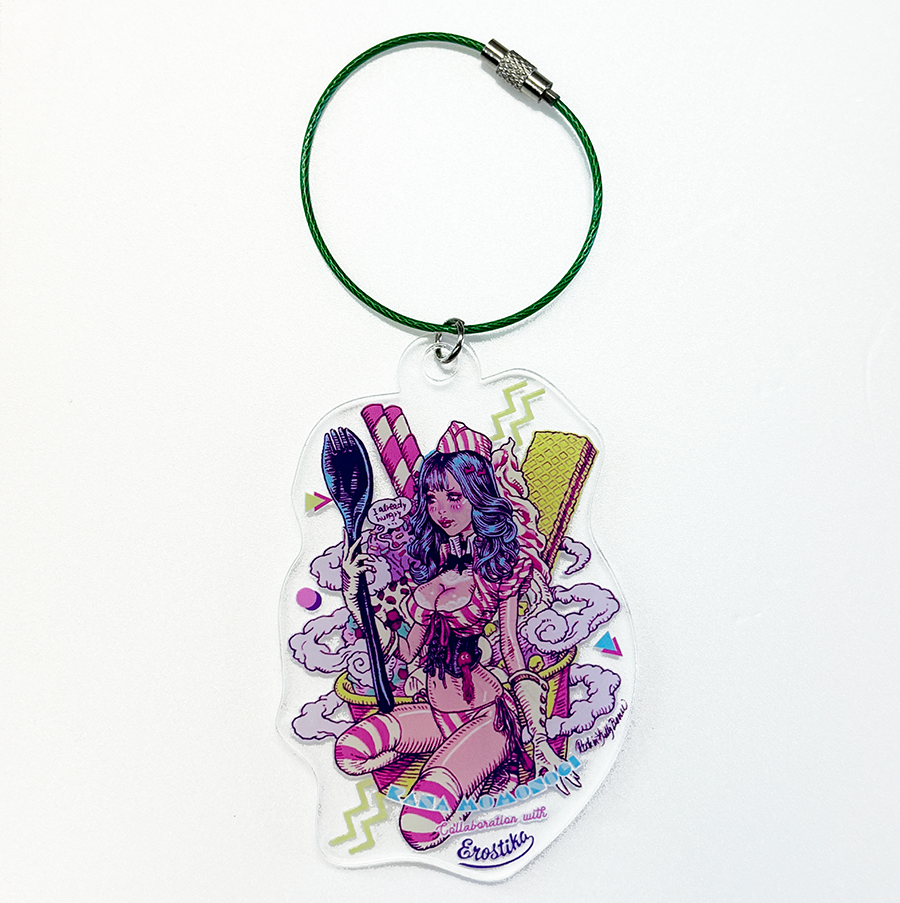 “Kana Momonogi x Rockin'Jelly Bean” Acrylic Keychain