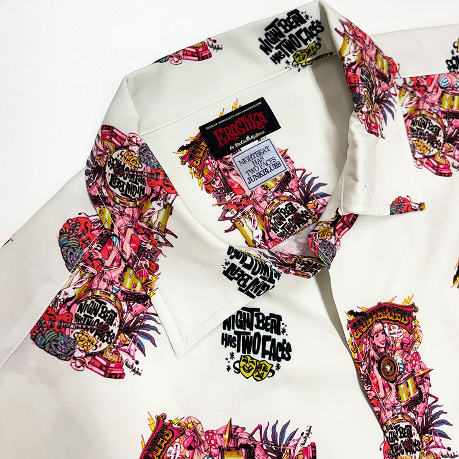 “JUNK BLUES x Rockin’Jelly Bean” Open Shirt