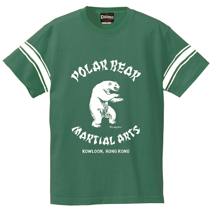 "POLAR BEAR MARTIAL ARTS DOJO" LINE T-SHIRT / FLOCKY PRINT