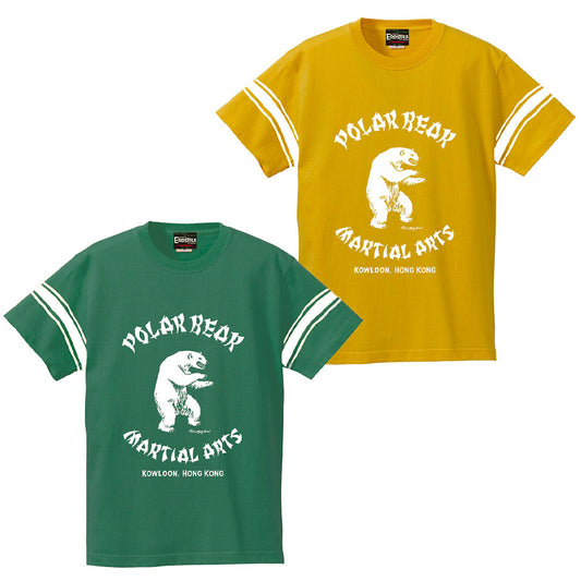 "POLAR BEAR MARTIAL ARTS DOJO" LINE T-SHIRT / FLOCKY PRINT