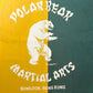"POLAR BEAR MARTIAL ARTS DOJO" LINE T-SHIRT / FLOCKY PRINT