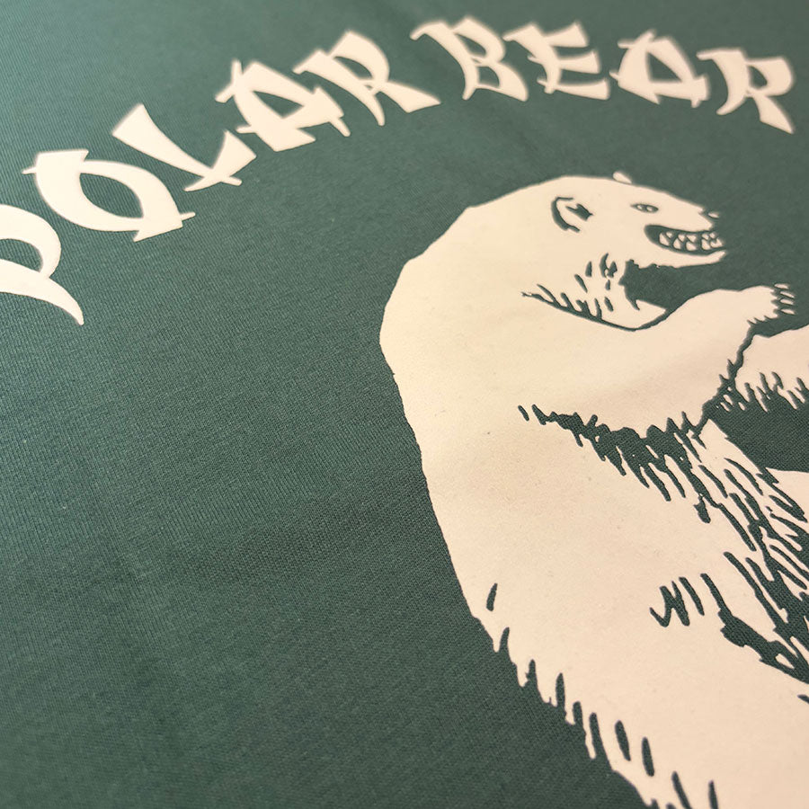 "POLAR BEAR MARTIAL ARTS DOJO" LINE T-SHIRT / FLOCKY PRINT