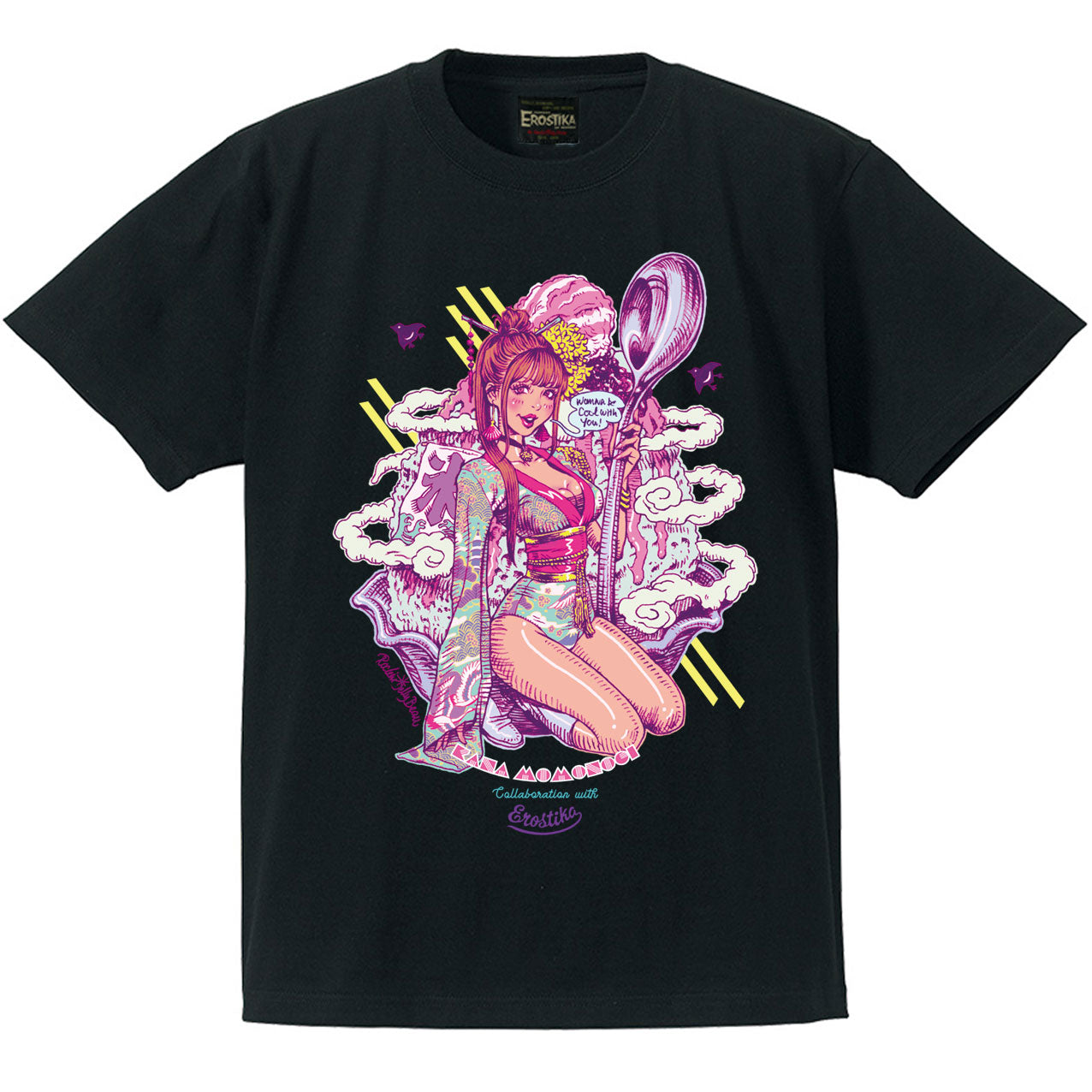 Rockin' Jelly Bean ちんかめ 桃乃木かな Tシャツ　［未使用］ KANA MOMONOGI x Rockin'Jelly Bean” T-SHIRT 1 – EROSTIKA