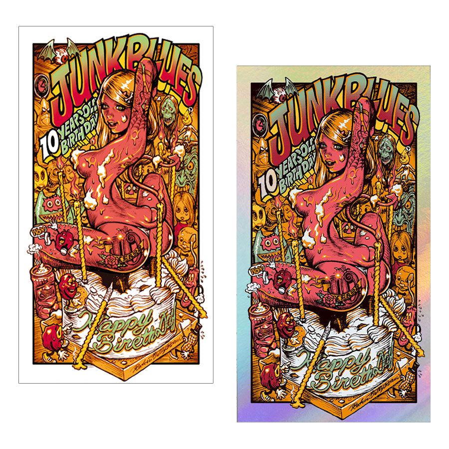 “JUNK BLUES 10th Anniversary” Silk Screen Print