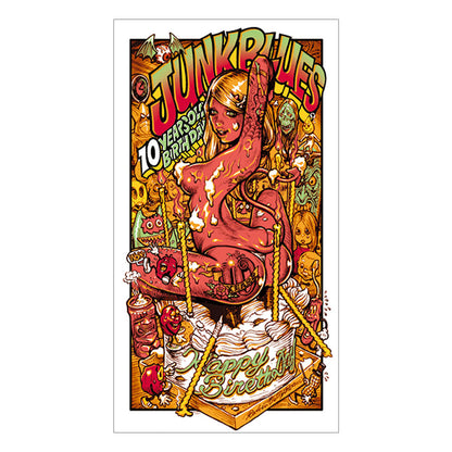“JUNK BLUES 10th Anniversary” Silk Screen Print