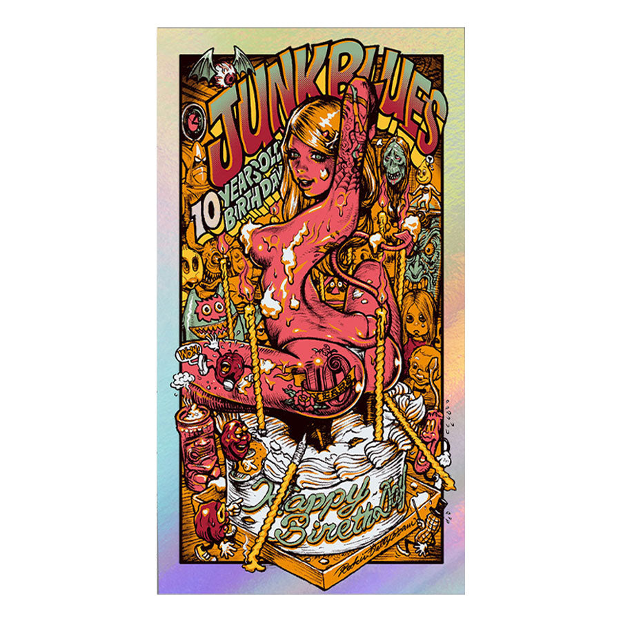 “JUNK BLUES 10th Anniversary” Silk Screen Print