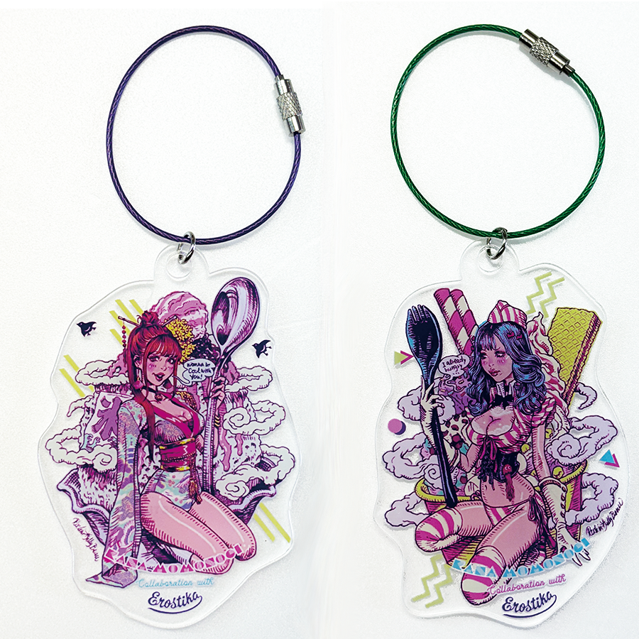 “Kana Momonogi x Rockin'Jelly Bean” Acrylic Keychain