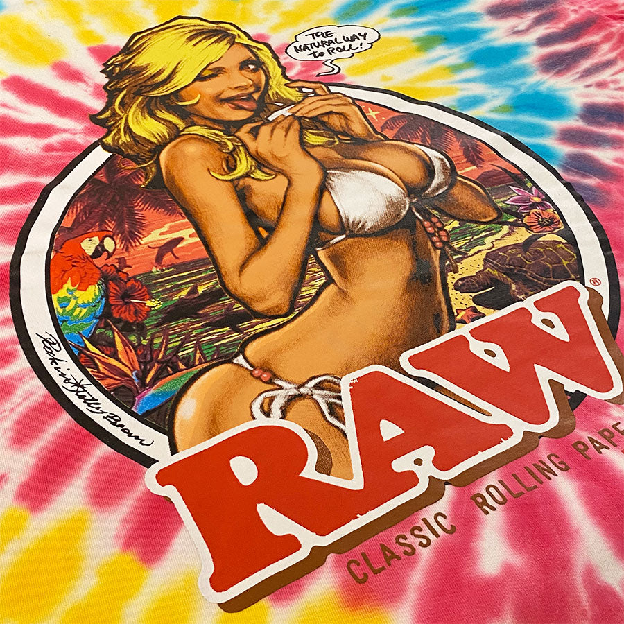 "RAW GIRL" Tie Dye T-Shirt