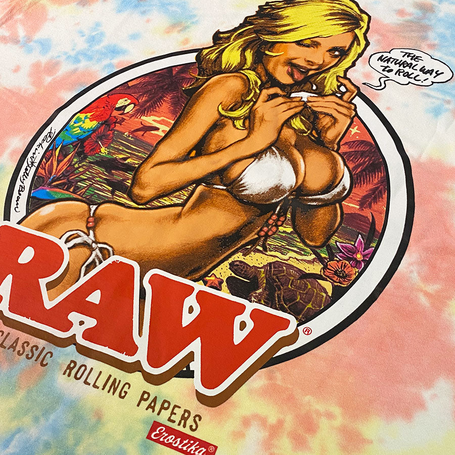 "RAW GIRL" Tie Dye T-Shirt