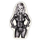 "Skull girl on a motorcycle" Sticker