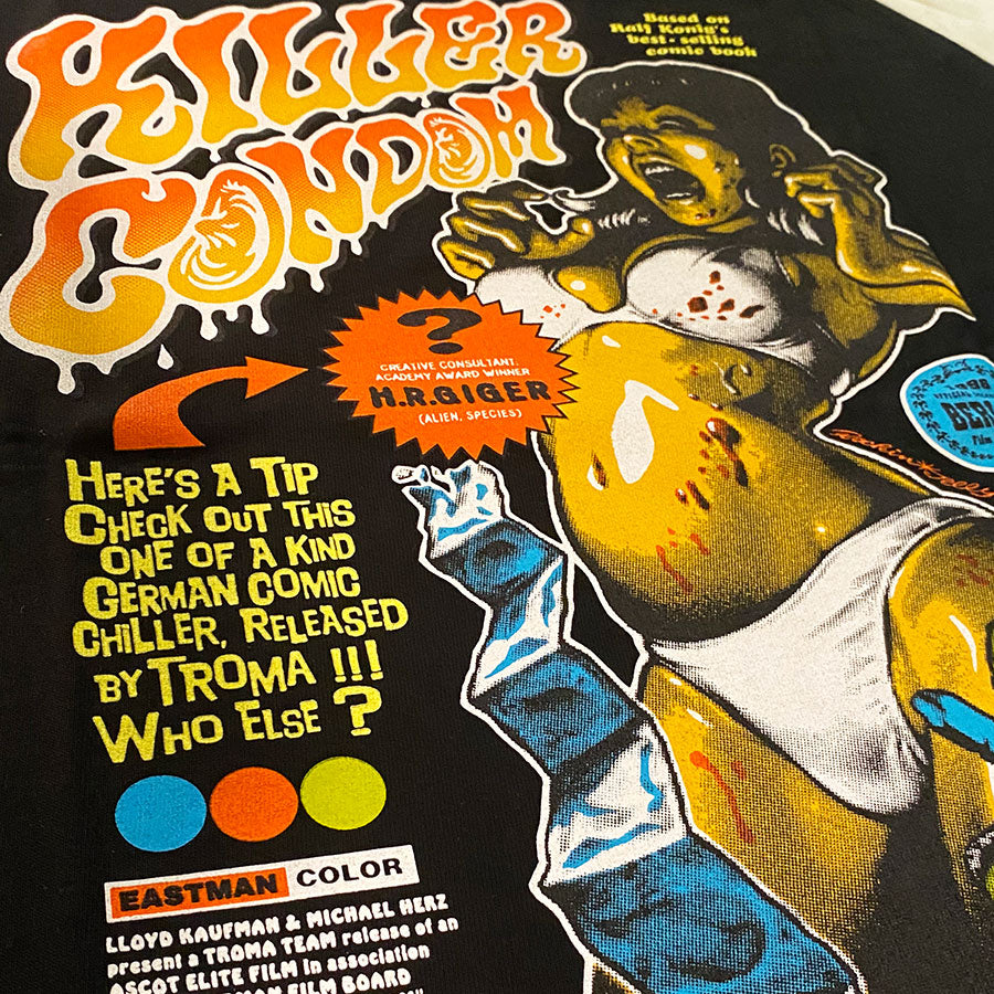 KILLER CONDOM” original version 3/4 sleeve T-shirt – EROSTIKA