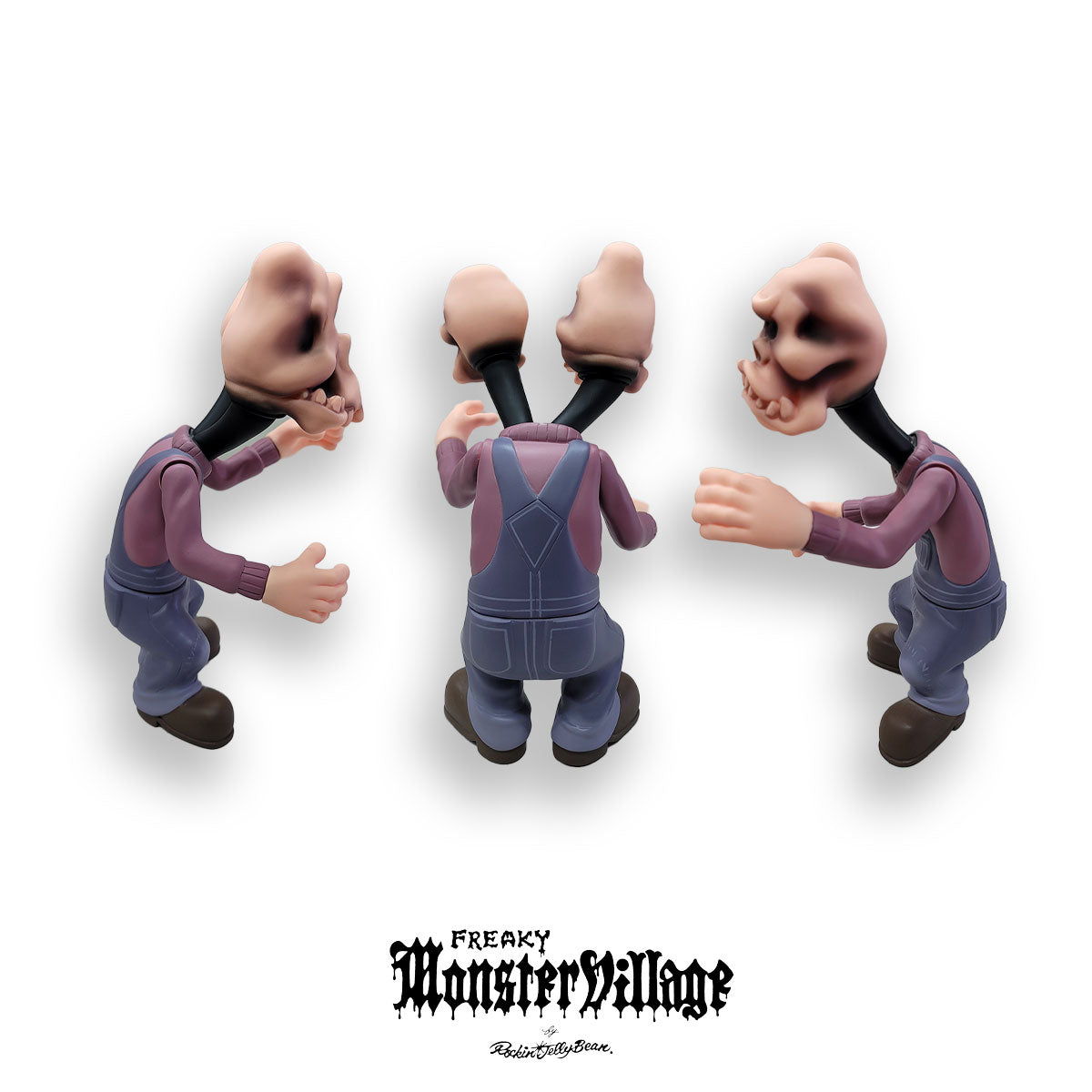 ロッキンジェリービーン　ソフビ　ツインヘッド Bean Twin Rockin'Jelly Head Freaky Monster Village series ソフビ