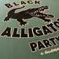 "BLACK ALLIGATOR PARTY"  LINE T-SHIRT / FLOCKY PRINT