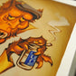"Beat Wolf" Giclee Print on Paper *FRAMED
